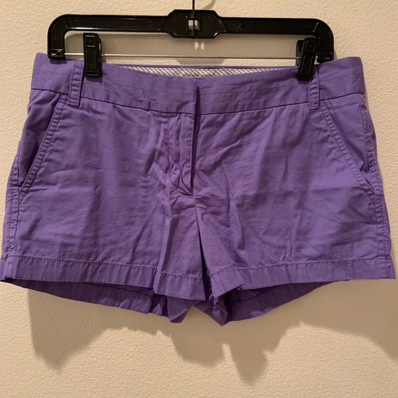 J. Crew Women’s Purple Cotton Chino Shorts #564445 - Picture 1 of 4